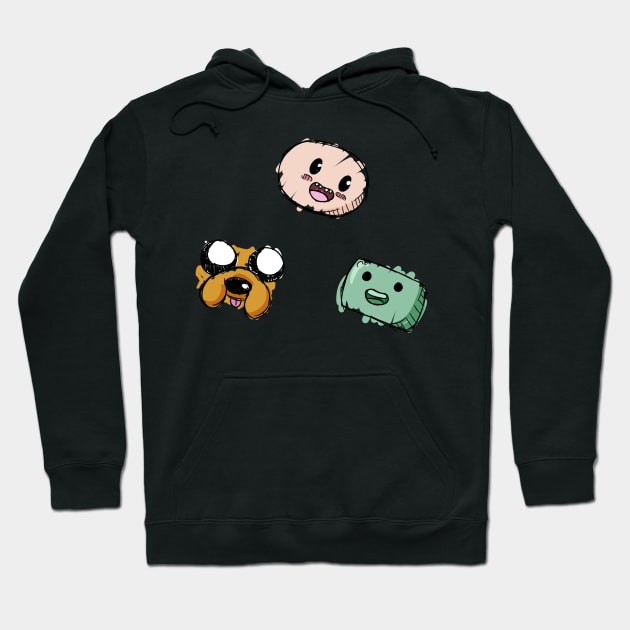 AT Finn, Jake and BMO Hoodie by Darkartroll